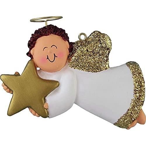 Angel with Star Ornament (Male Brown)