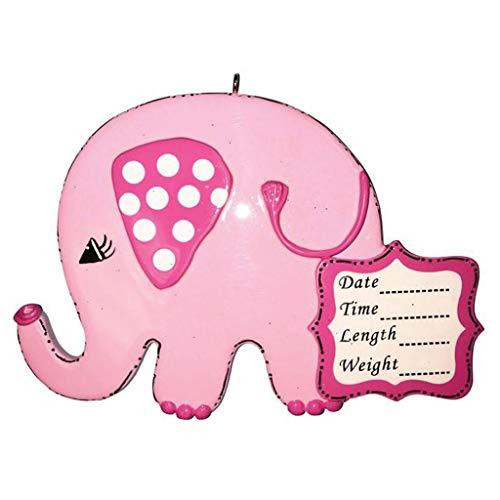 Baby Elephant (Pink) Ornament