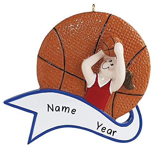Basketball Ornament (Basketball/Girl)