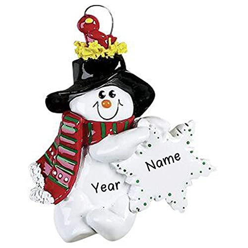 Personalized Bird Nest Snowman Ornament Default Title