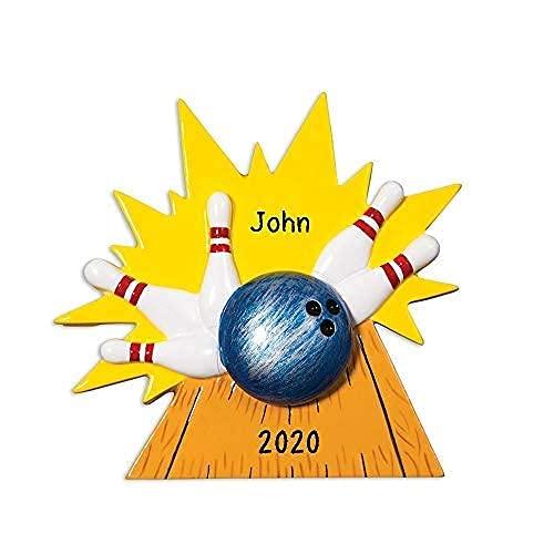 Blue Ball Strike Bowling Personalized Ornament