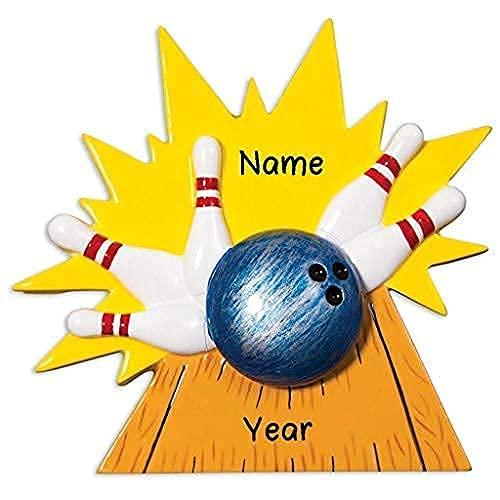 Blue Ball Strike Bowling Ornament