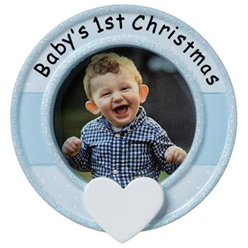 Blue Picture Frame Christmas Ornament
