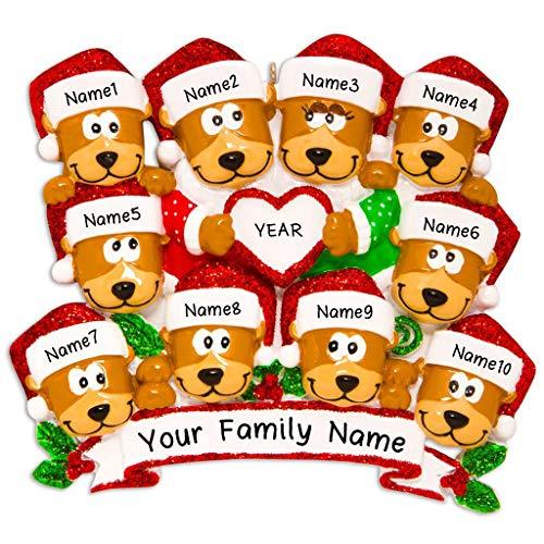 Brown Bear Family Ornament (Family of 10)