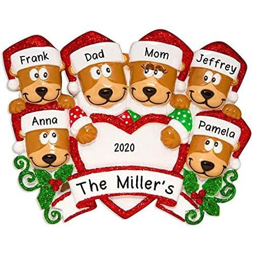 Brown Bear Family Ornament (Family of 6)