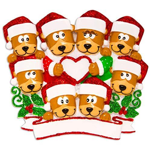 Brown Bear Family Ornament (Family of 8)