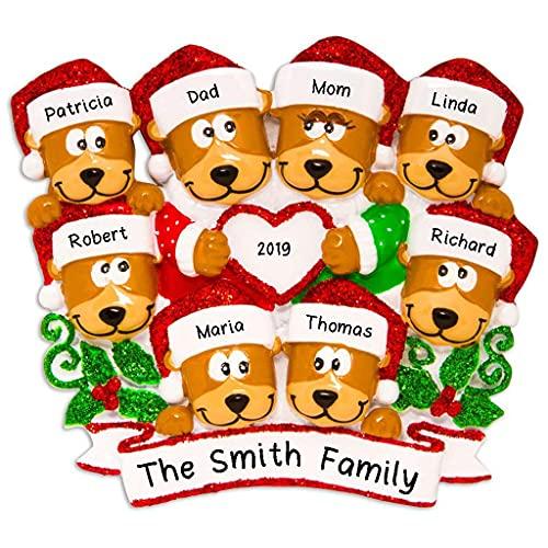 Brown Bear Family Ornament (Family of 8)