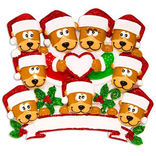 Brown Bear Family Ornament (Family of 9)