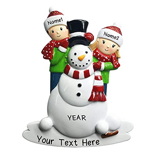 Building Snowman Family Ornament (Family of 2)