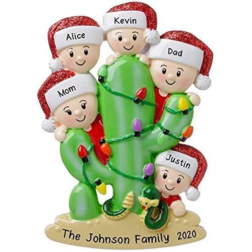 Cactus Family Ornament (Family of 5)