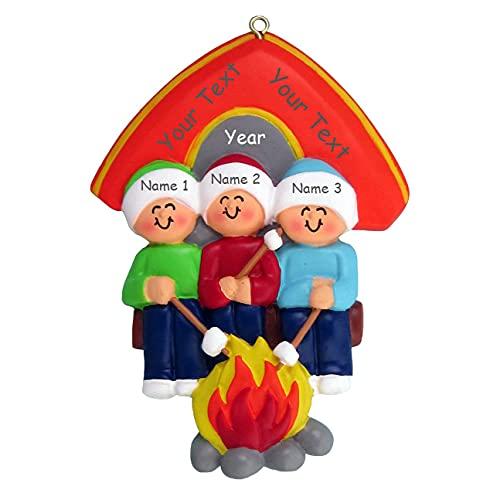 Camping Family Ornament (Family of 3)