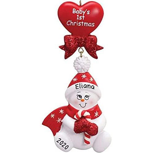 Candy Cane Baby Ornament (Red)