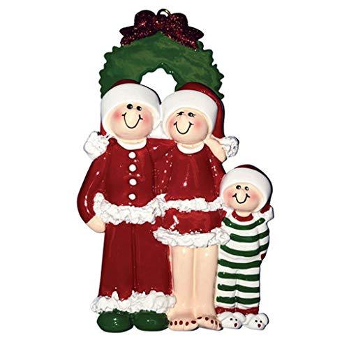 Christmas Eve Family Ornament (Family of 3)