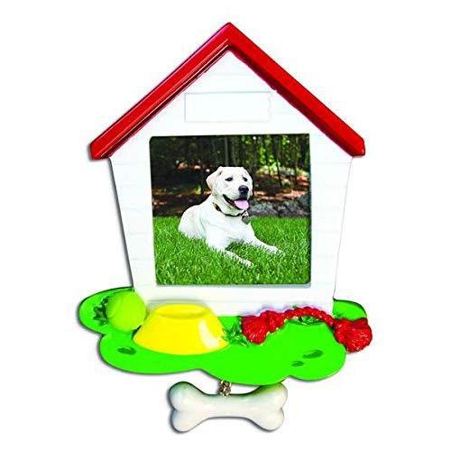 Dog Bone Red Doghouse Ornament (Picture Frame)