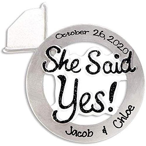 Engaged She Said Yes Ornament