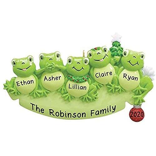 Frog Pad Ornament (Family of 5)