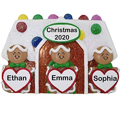 Gingerbread House Ornament (Family of 3)