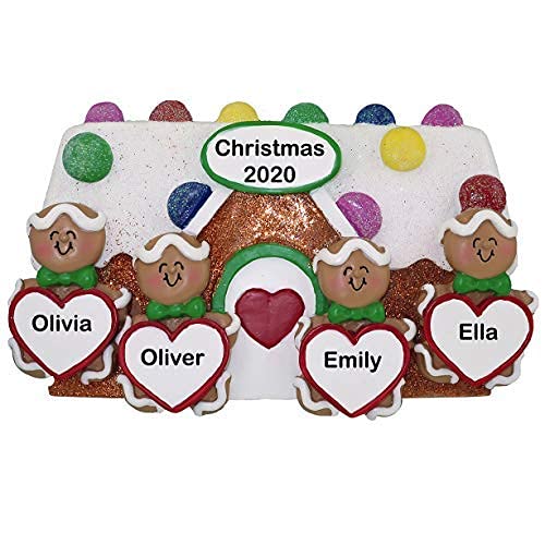 Gingerbread House Ornament (Family of 4)