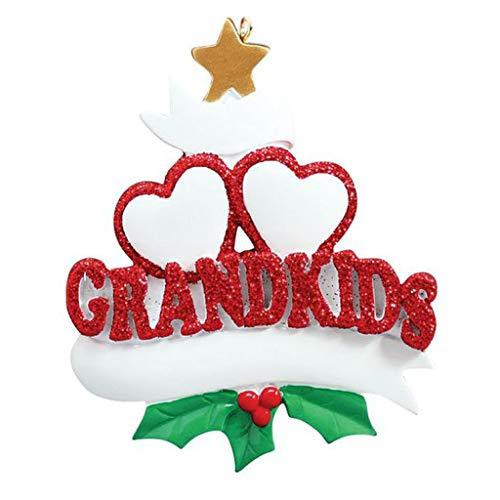 Grandkid Hearts Family Ornament (Family of 2)