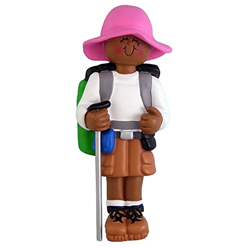 Hiker Ornament (Female African American)