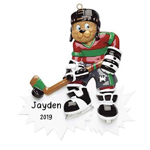 Hockey Bear Christmas Ornament