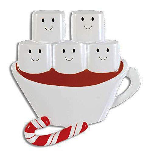Hot Chocolate with Marshmallows Family Ornament (Family of 5)