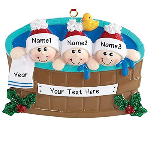 Hot Tub Heaven Family Ornament (Family of 3)