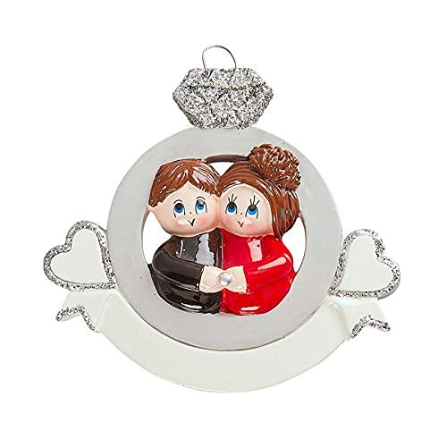Just Married Ornament (Wedding Ring Date)