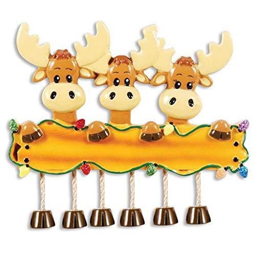 Moose Family Ornament (Family of 3)