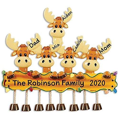 Moose Family Ornament (Family of 5)