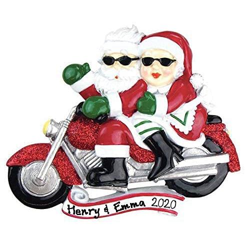 Motorcycle Mr. & Mrs. Claus Ornament