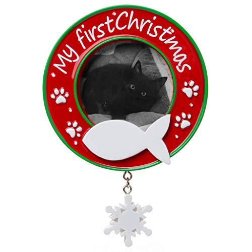 My First Christmas (Cat) Picture Frame Ornament