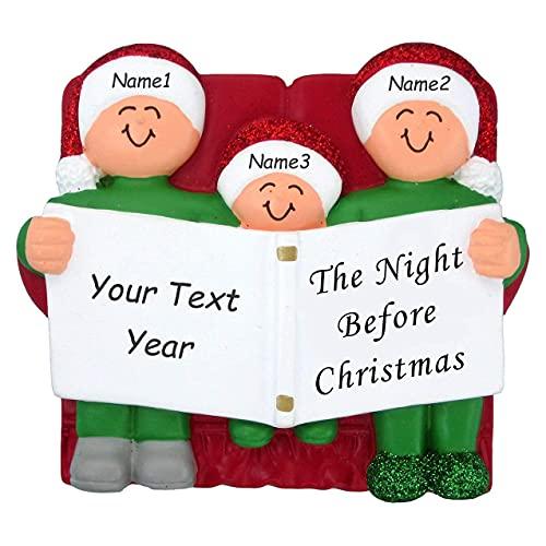 Night Before Family Ornament (Family of 3)