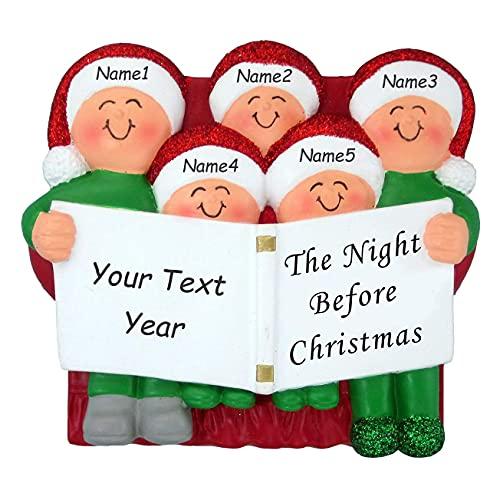 Night Before Family Ornament (Family of 5)