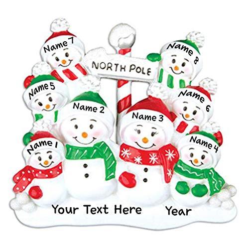North Pole Snow Family Ornament (Family of 8)