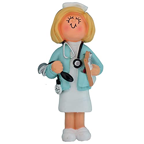 Nurse Girl Ornament (Female Blonde)