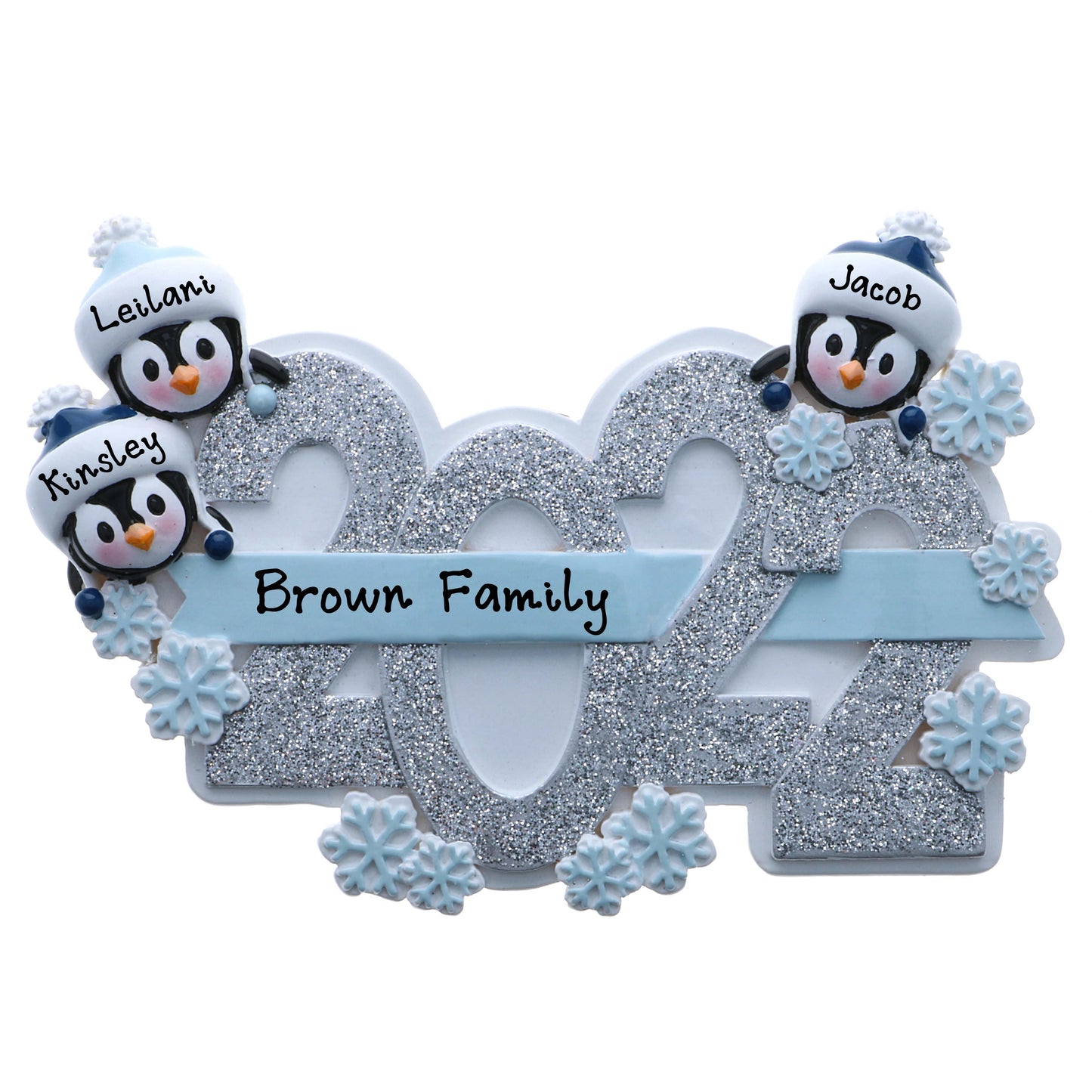 Personalized Family of 3 Christmas Ornament [2022]