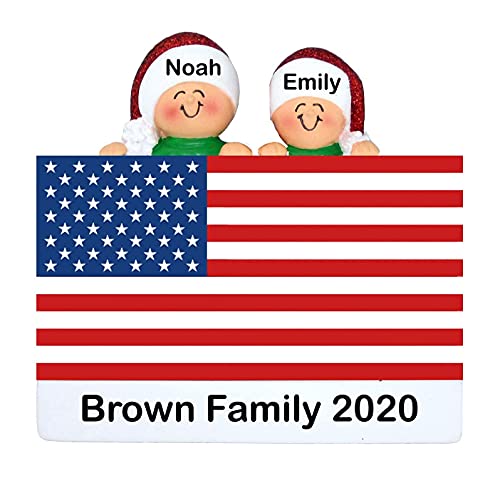 Patriotic Family Ornament (Family of 2)