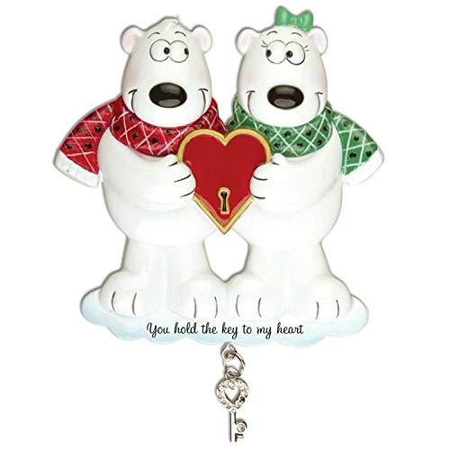 Polar Bear Couple Christmas Ornament