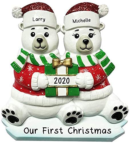 Polar Bear Family Ornament (Family of 2)