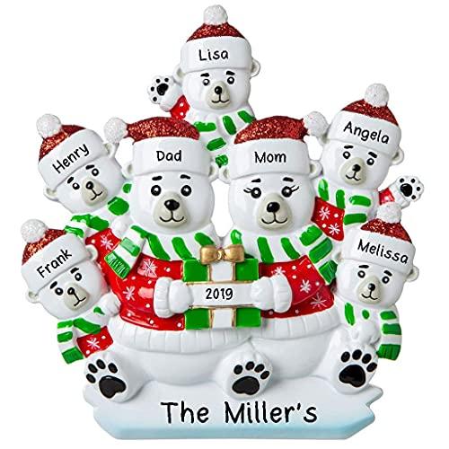 Polar Bear Family Ornament (Family of 7)