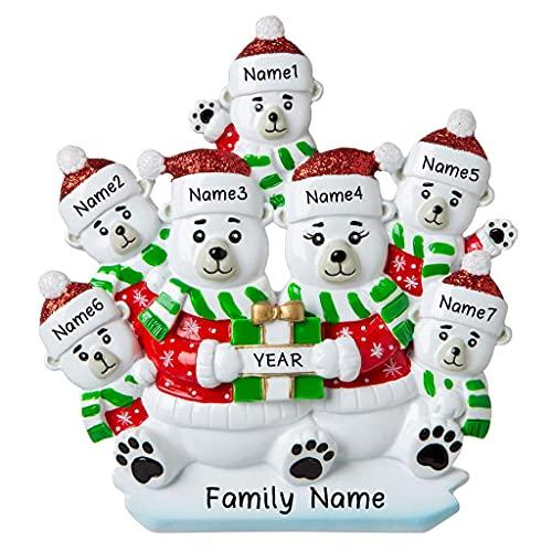 Polar Bear Family Ornament (Family of 7)