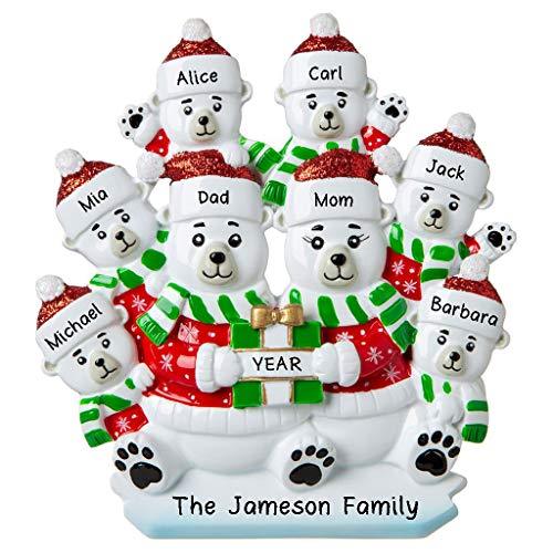 Polar Bear Family Ornament (Family of 8)