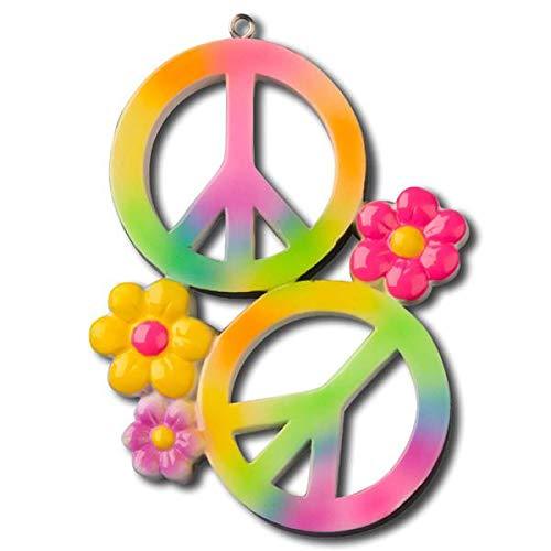 Rainbow Peace Sign Lover First Christmas Ornament