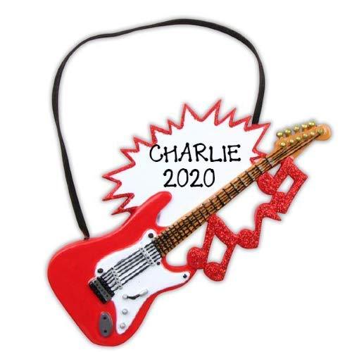 Red Electric Guitar Ornament (Red)