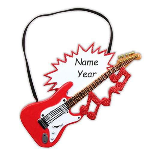 Red Electric Guitar Ornament (Red)