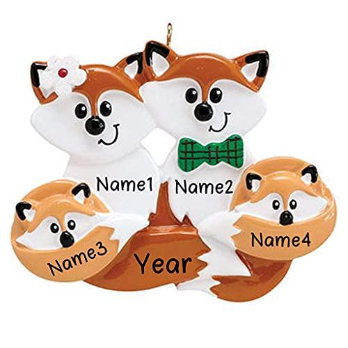 Red Fox Family Ornament (Family of 4)