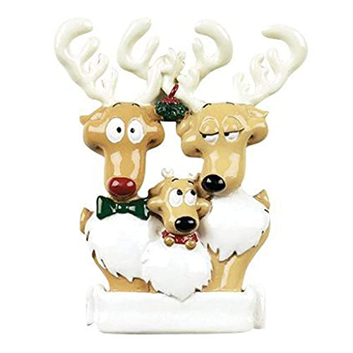 Reindeer Family Ornament (Family of 3)