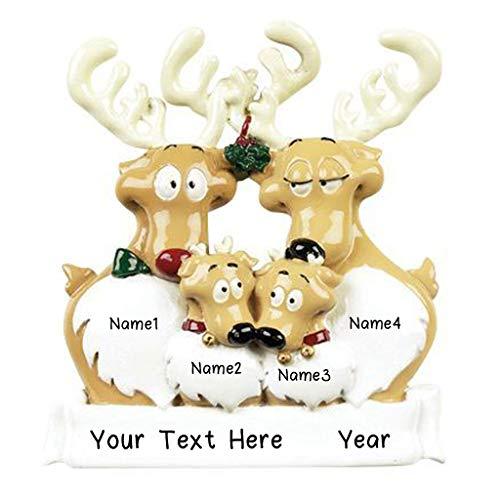Reindeer Family Ornament (Family of 4)
