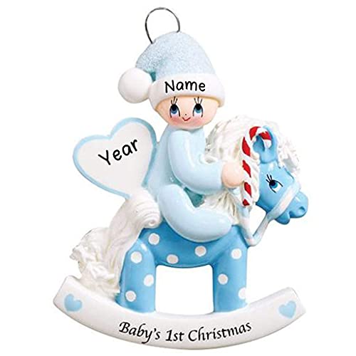 Rocking Pony Ornament (Blue)